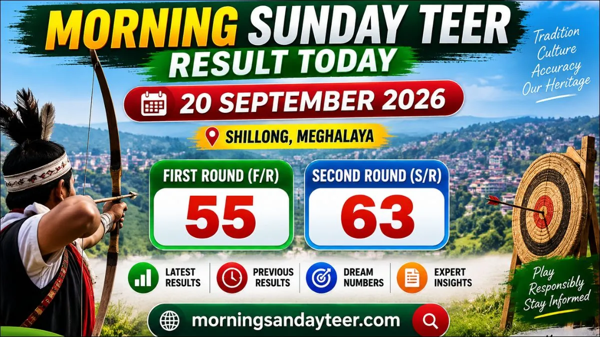 Morning Sunday Teer Result Today 20 September 2026 – Shillong F/R and S/R Update